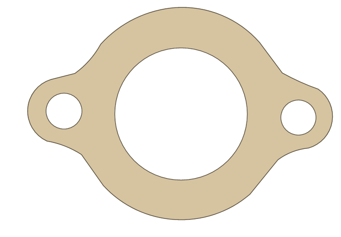 Kawasaki KDX200 Elbow gasket outline