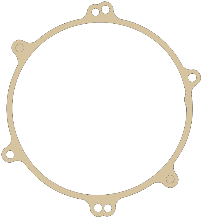 Kawasaki KDX200 Generator Cover gasket outline