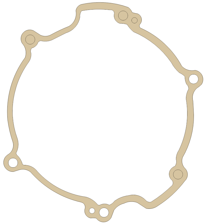 Kawasaki KX100 Clutch Cover gasket outline