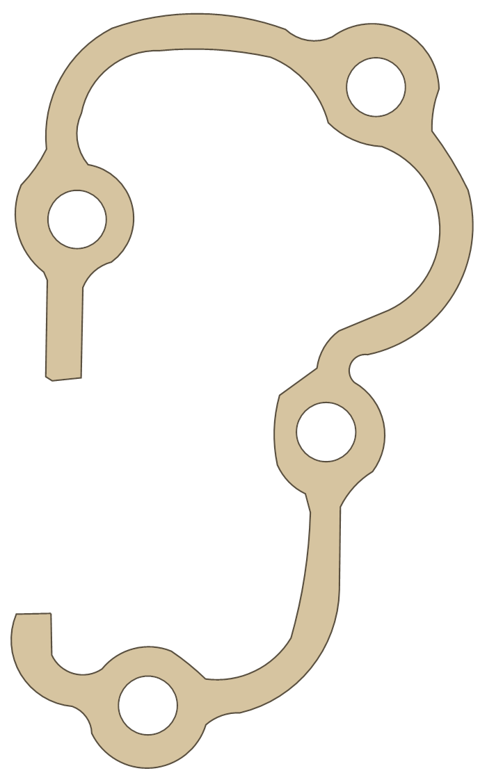 Kawasaki KX100 Governor Cover gasket outline
