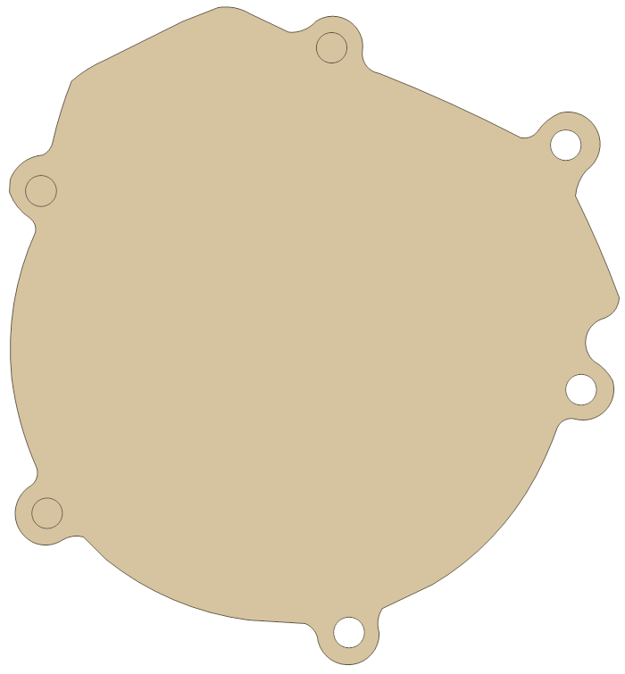 Kawasaki KX100 Generator  Cover gasket outline