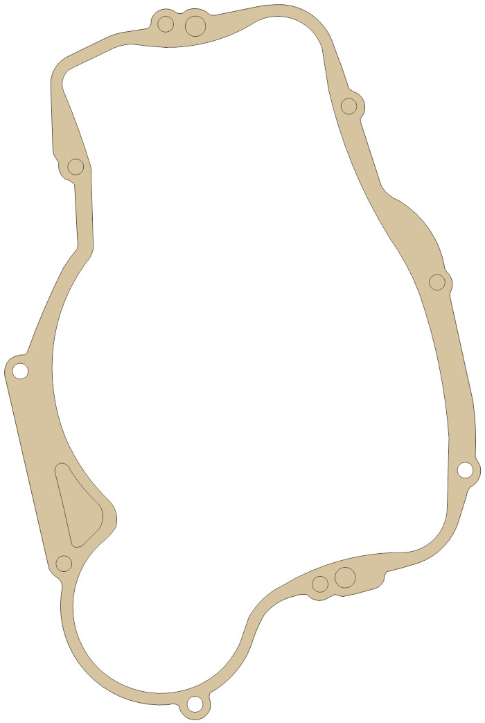 Kawasaki Clutch Cover gasket outline, OEM 11009-1627, A material
