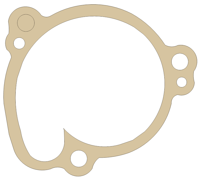 Kawasaki KX250E1 Water Pump Cover gasket outline