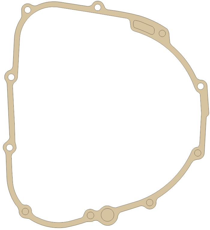 Kawasaki Clutch Cover gasket outline, OEM 11060-1354, A material