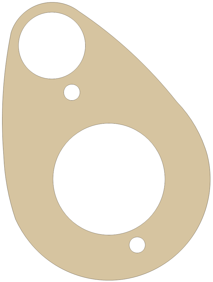 Kawasaki KZ1000 Oil Pump Cover gasket outline