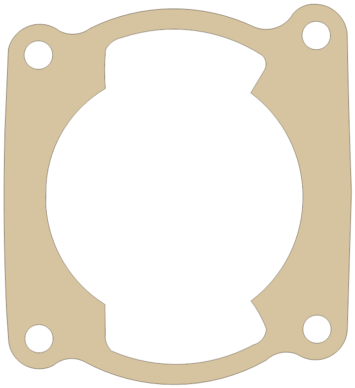 Kawasaki KDX175 Cylinder Base gasket outline