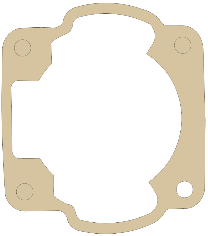 Kawasaki KX500 Cylinder Base gasket outline