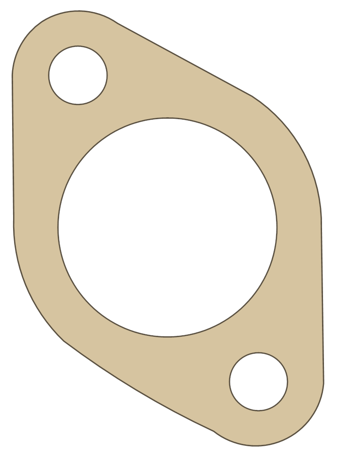 Kawasaki KAF540 Shifter Cover gasket outline