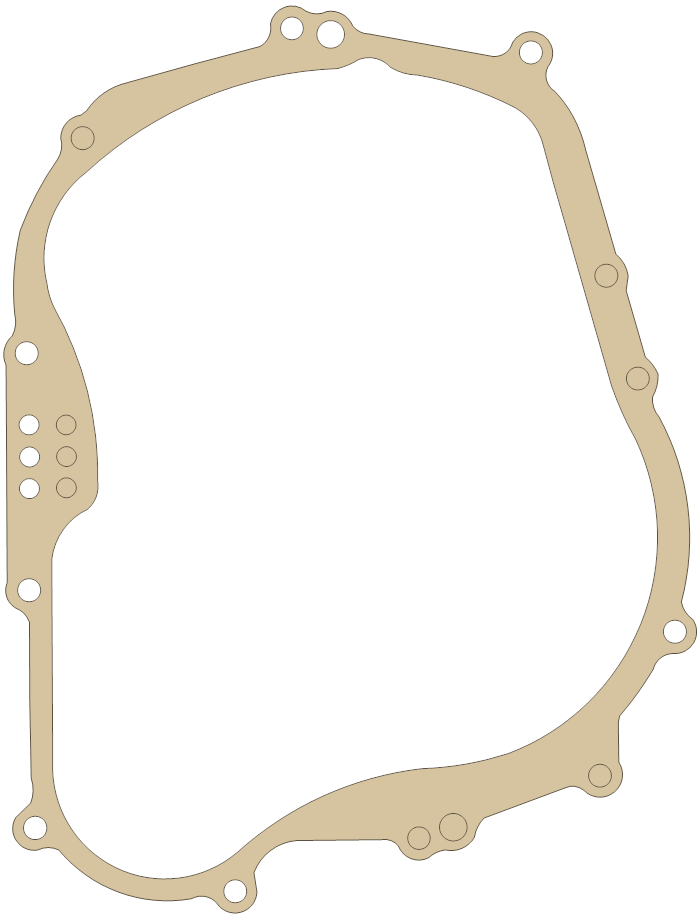 Kawasaki Clutch Cover gasket outline, OEM 11060-1324, A material