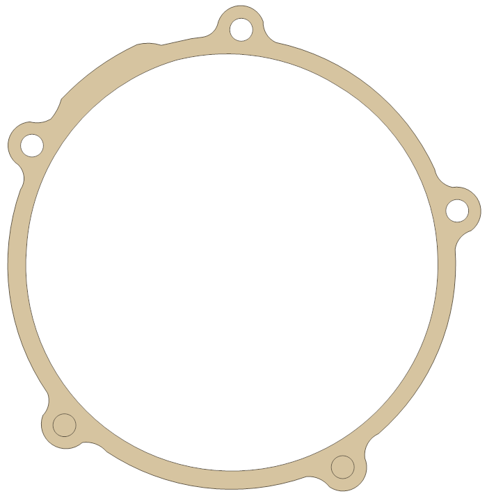 Kawasaki KX125 Generator gasket outline
