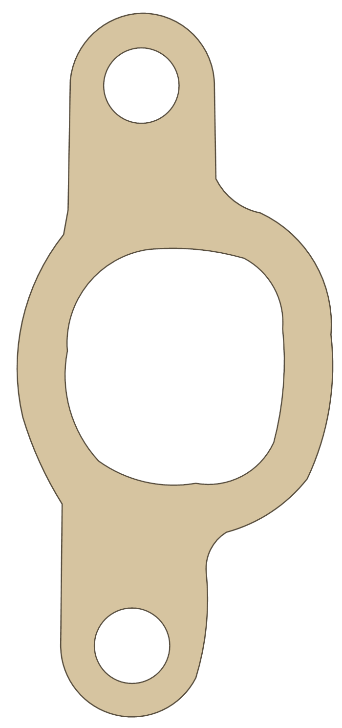 Kawasaki S1 Intake Pipe gasket outline