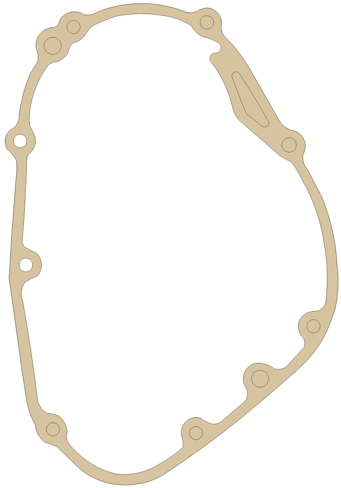 Kawasaki KLT250 RH, Engine Cover gasket outline