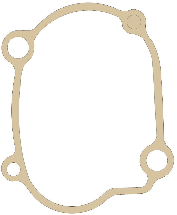 Kawasaki C2TR LH, Engine Cover gasket outline