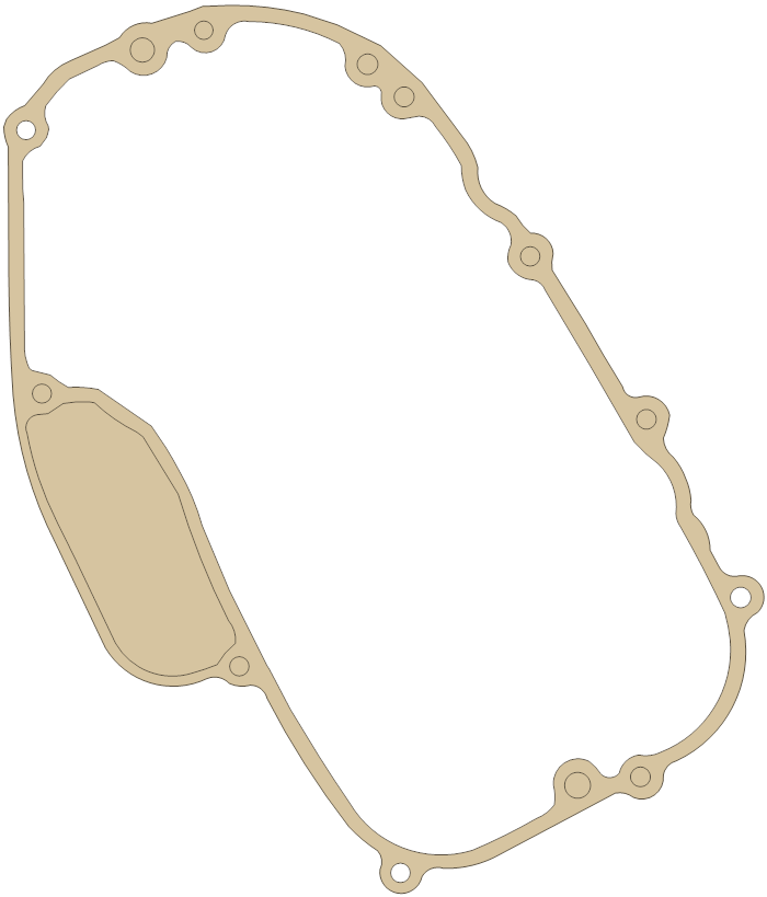 Kawasaki KE175 Clutch Cover gasket outline