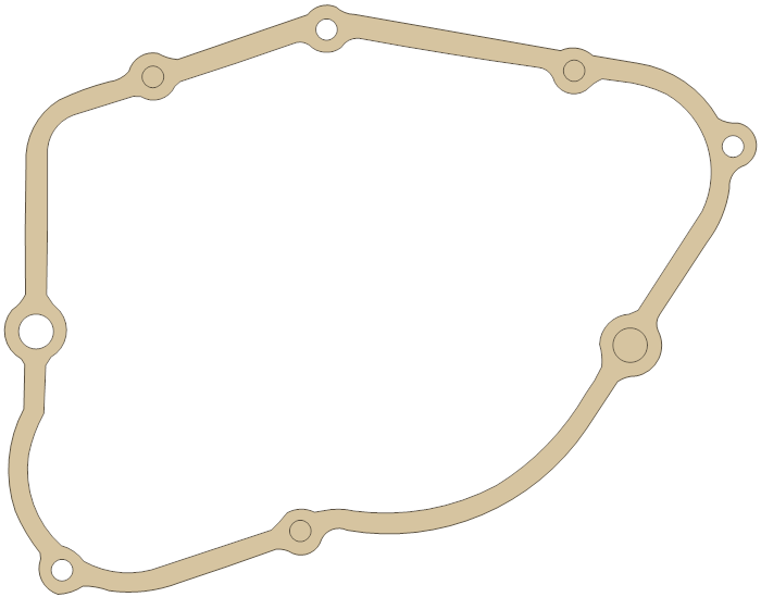 Kawasaki Clutch Cover gasket outline, OEM 11060-1463, A material