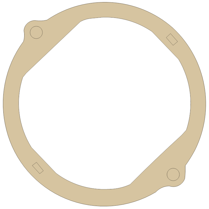 Kawasaki PT Cover gasket outline, OEM 14050-0010, B material