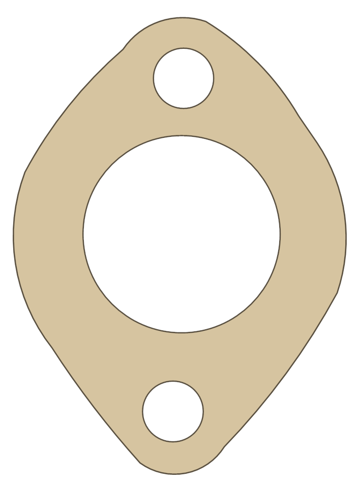 Kawasaki KX125 Oil Pump gasket outline