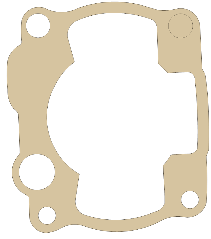Kawasaki Cylinder Base gasket outline, OEM 11060-1147, A material