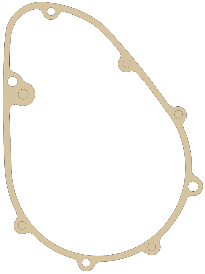 Kawasaki ZX1100 LH, Engine Cover gasket outline