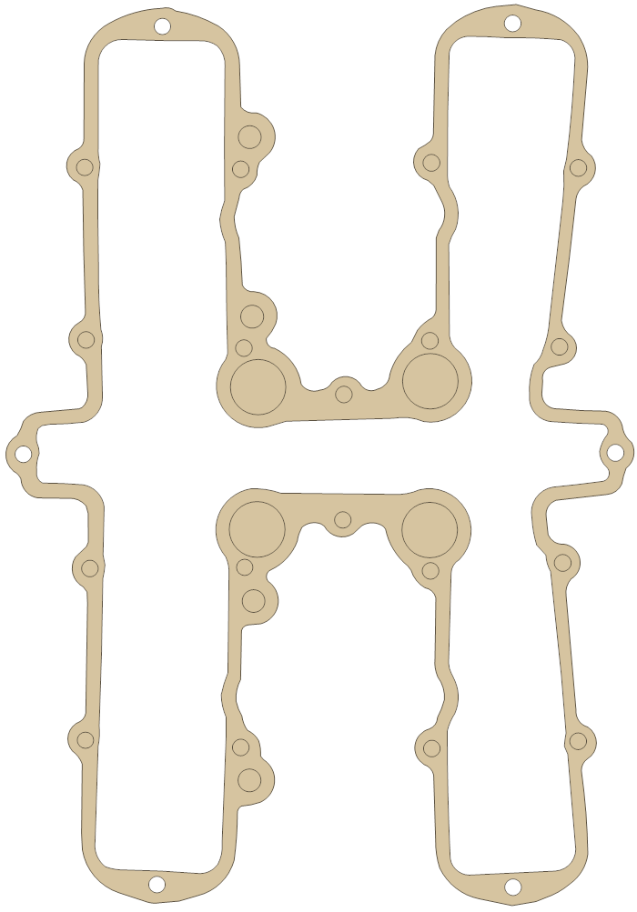 Kawasaki ZR550 Valve Cover gasket outline