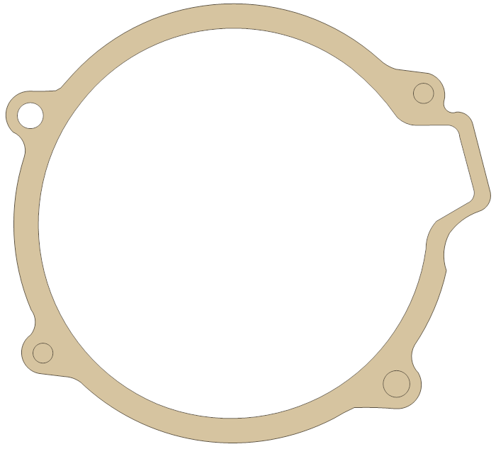 Kawasaki ZR550 Generator  Cover gasket outline