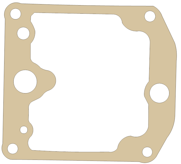 Kawasaki KZ1000 Float Chamber gasket outline