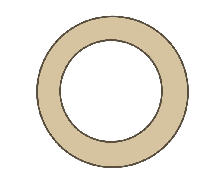 Kawasaki Float Valve gasket outline, OEM 11009-1160, B material