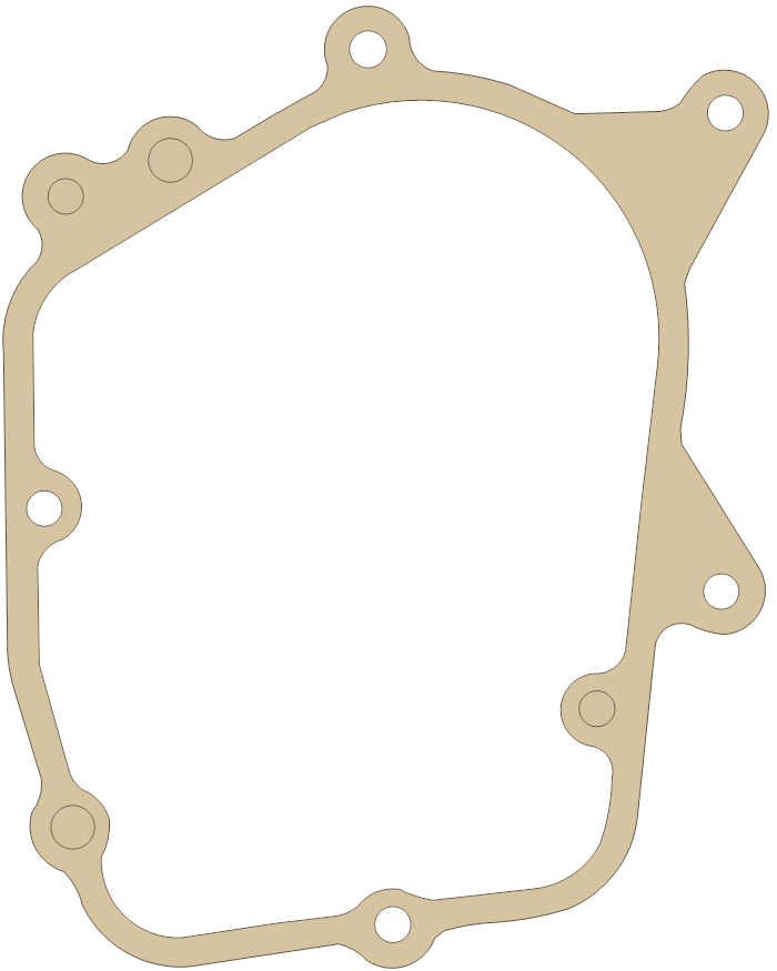 Kawasaki Bevel Gear Case gasket outline, OEM 11009-1579, A material