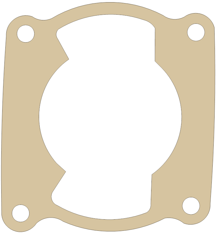 Kawasaki Cylinder gasket outline, OEM 11009-1042, A material