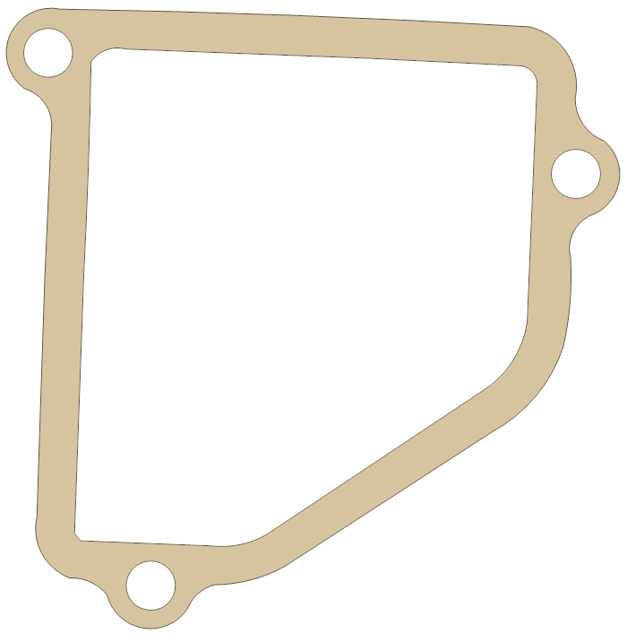 Kawasaki Oil Filter gasket outline, OEM 11009-1193, A material