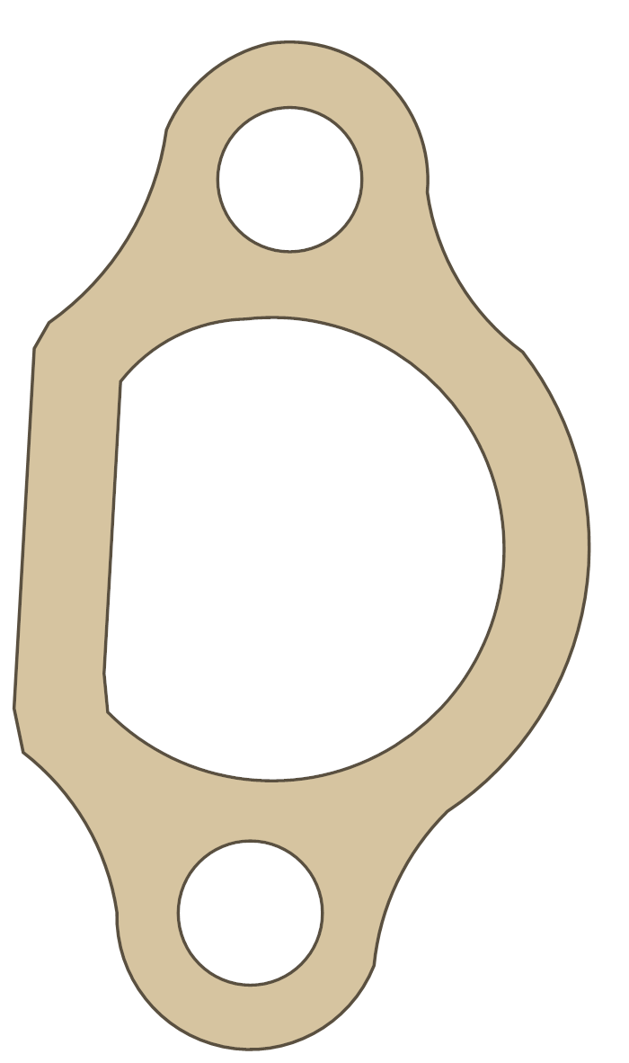 Kawasaki Gasket gasket outline, OEM 11009-1705, A material