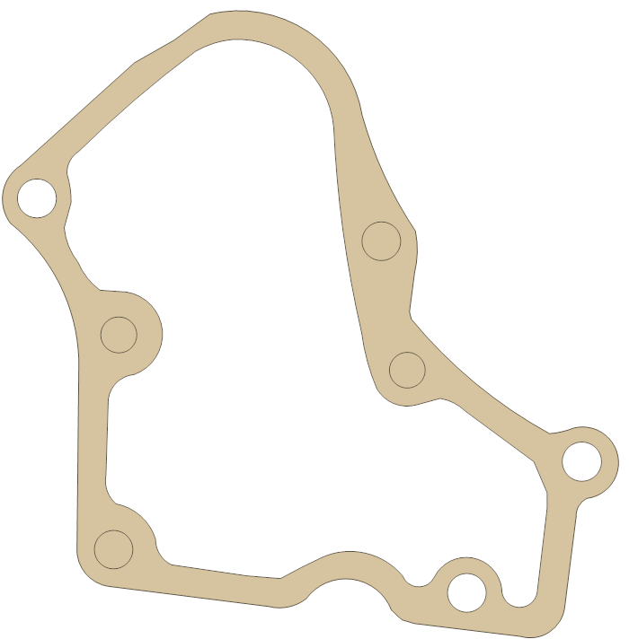 Kawasaki Reverse Cover gasket outline, OEM 11009-1833, A material