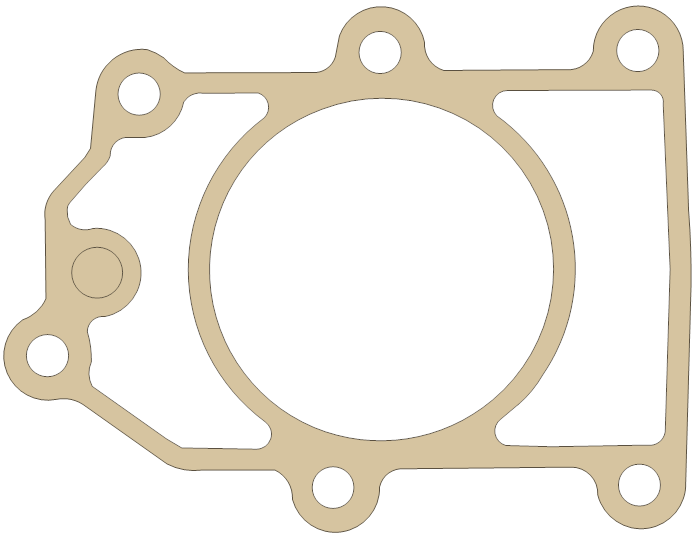 Kawasaki Gear Case gasket outline, OEM 11009-1799, A material
