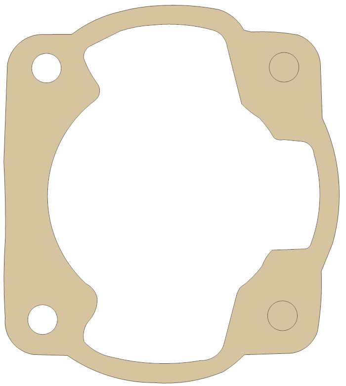 Kawasaki Cylinder Base gasket outline, OEM 11009-037, A material