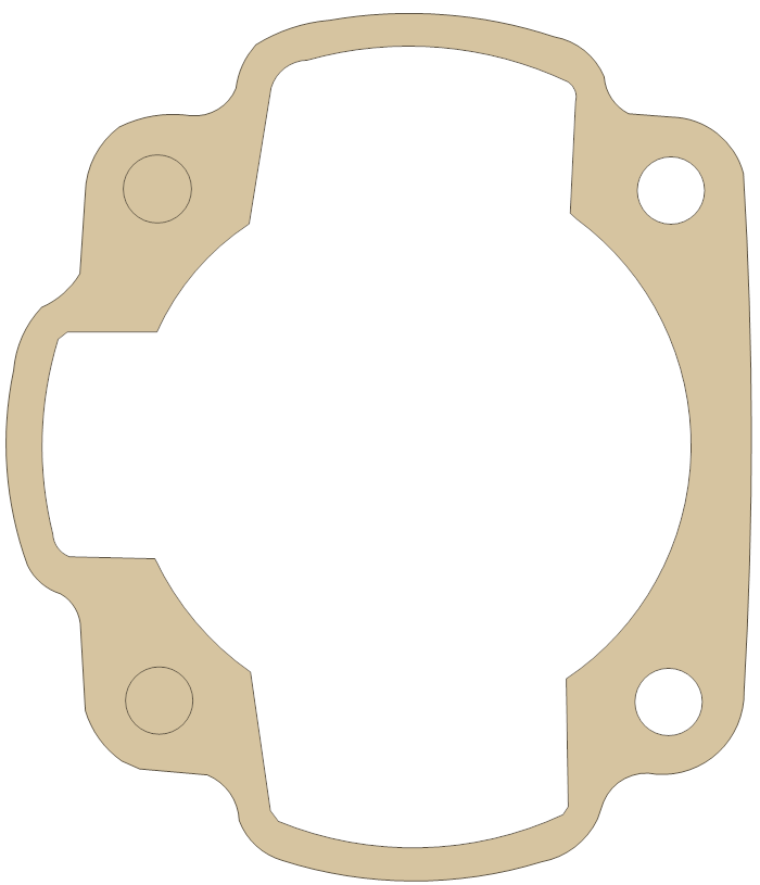 Kawasaki KE175 Cylinder Base gasket outline