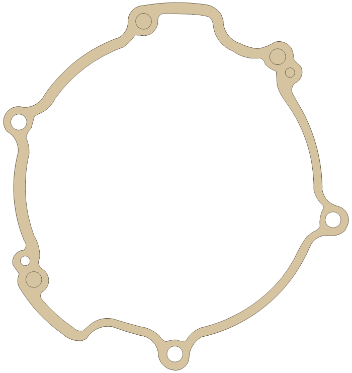 Kawasaki KX80 Clutch Cover gasket outline