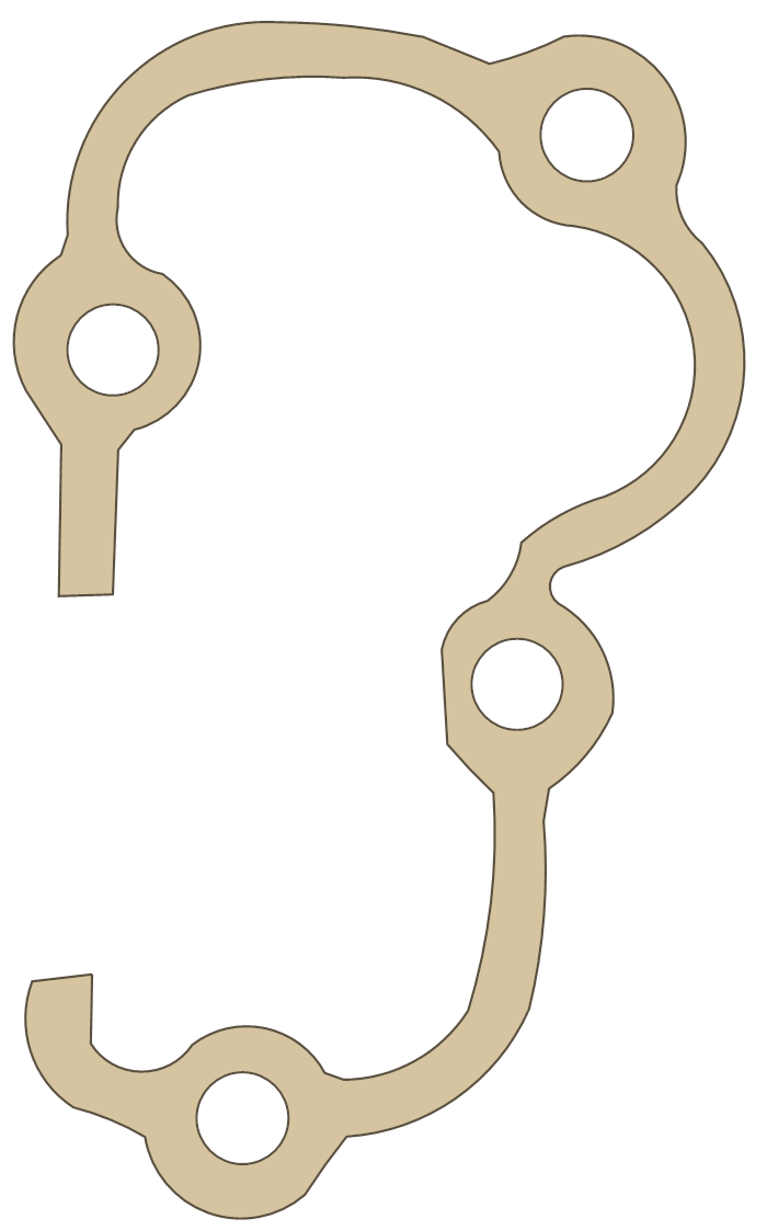 Kawasaki KX80 Governor Cover gasket outline