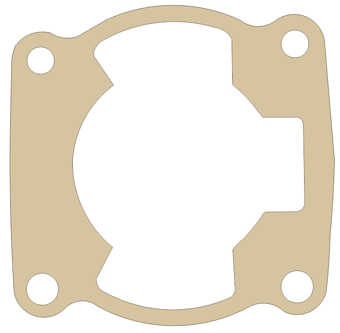 Kawasaki KX80 Cylinder Base gasket outline