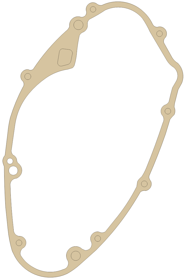 Kawasaki Primary gasket outline, OEM 14046-0030, A material