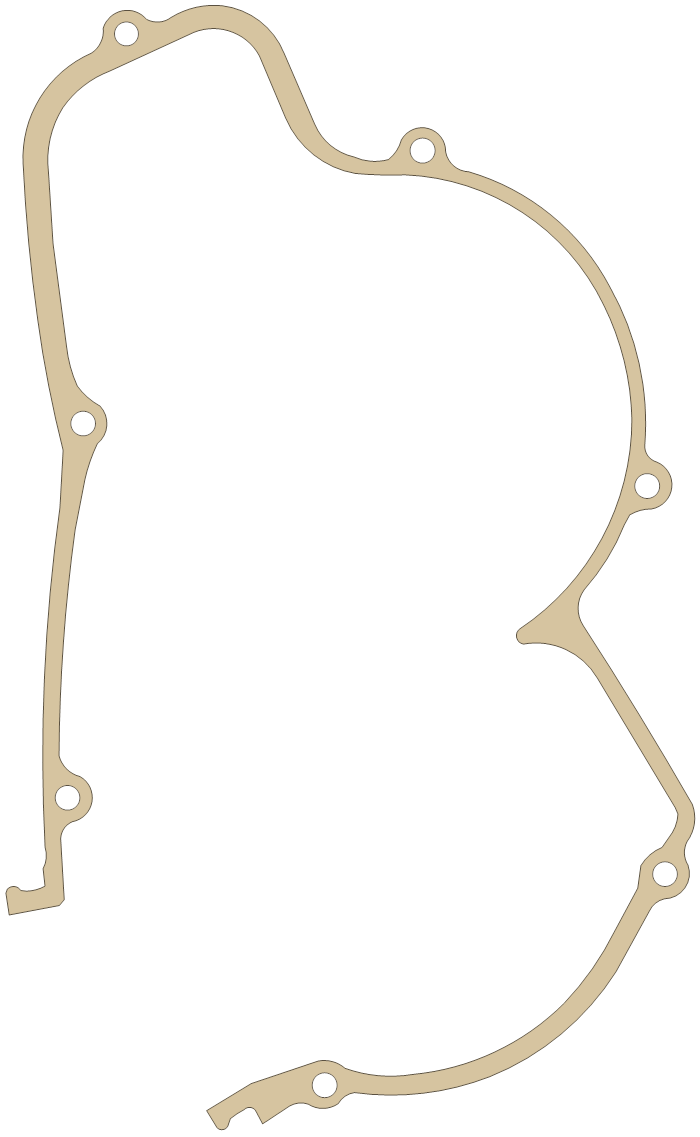 Kawasaki KE175 Clutch Cover gasket outline