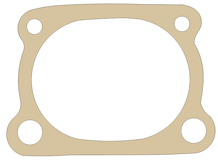 Kawasaki Z1 Kickshaft Cover gasket outline