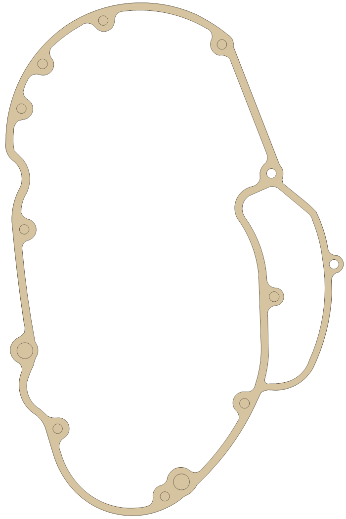 Kawasaki F8 Engine Cover gasket outline