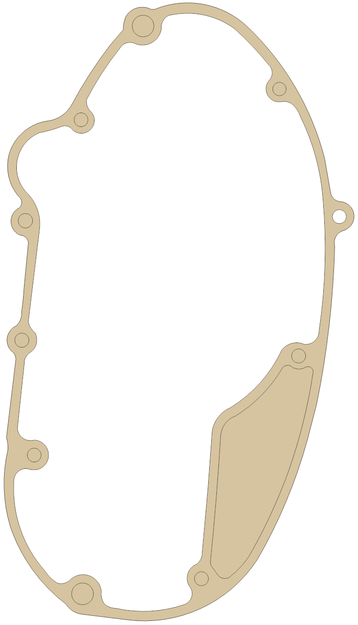 Kawasaki S3 Clutch Cover gasket outline