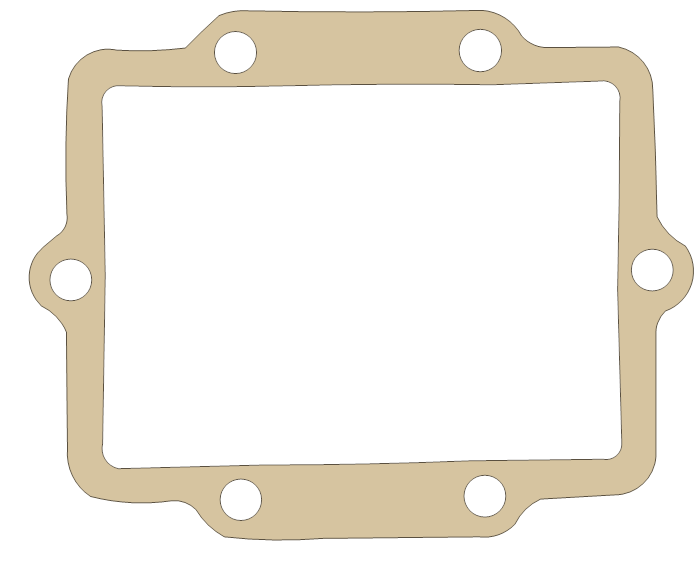 Kawasaki KX500 Reed Valve gasket outline