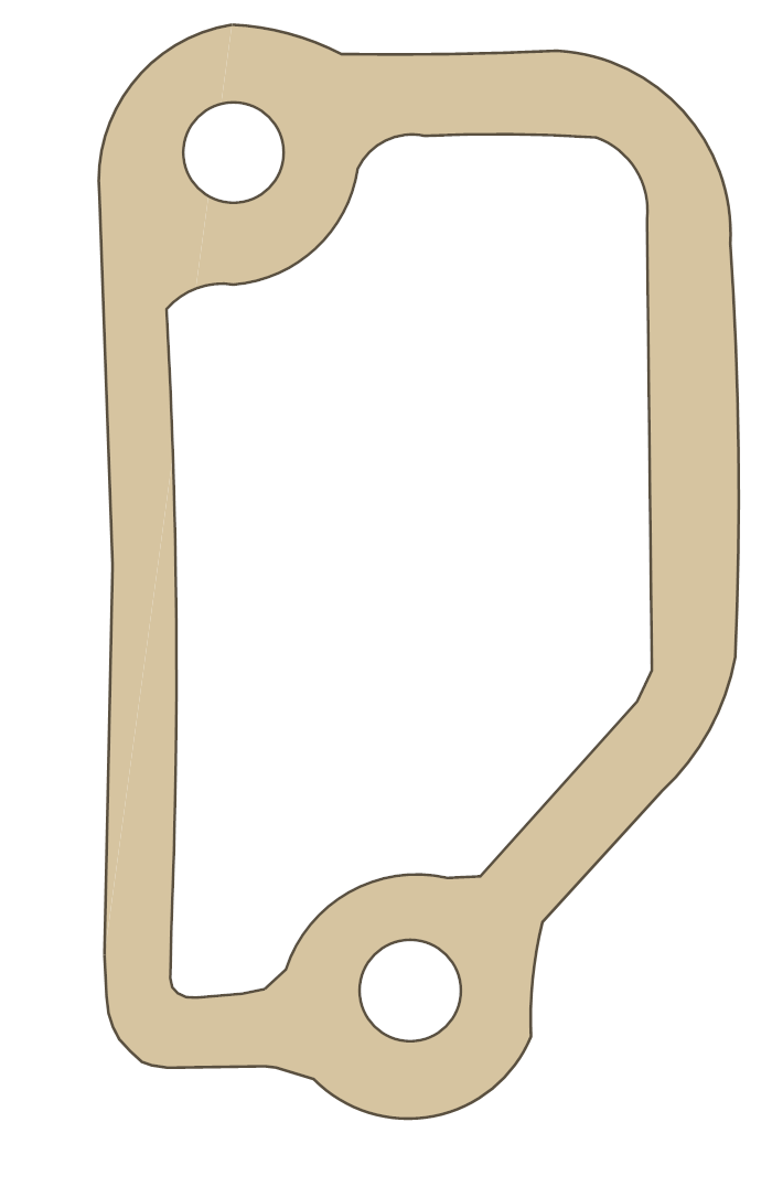 Kawasaki KX500 Governor Cover gasket outline