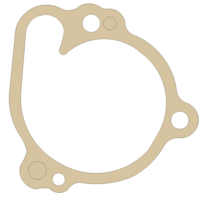 Kawasaki KX80N Pump Cover gasket outline