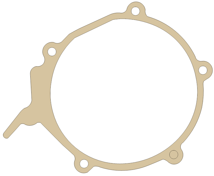Kawasaki KX80N Generator  Cover gasket outline