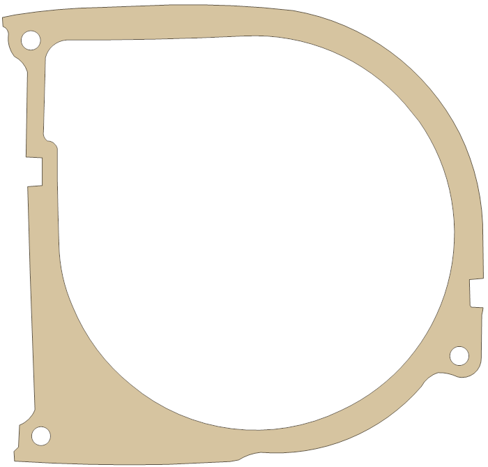 Kawasaki KH400 LH, Engine Cover gasket outline
