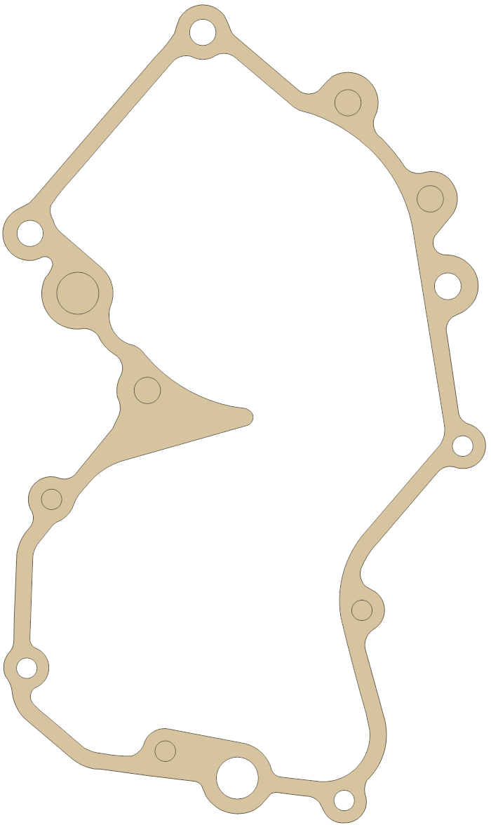 Kawasaki VN1500 Bevel Gear Cover gasket outline