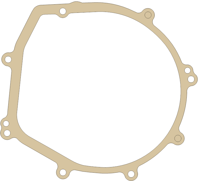 Kawasaki Generator  Cover Out gasket outline, OEM 11061-1080, A material